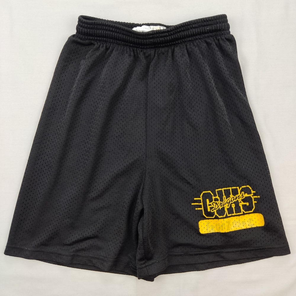 Badger Mesh Shorts Kids Youth Medium Black GHS Dragons Athletic Basketball PE